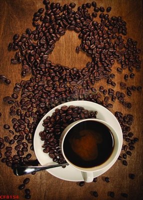 File PSD File tranh dán tường cà phê nhà hàng CF8154 (gốc) nhiều lớp (multi-layer)