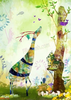 File PSD File tranh dán tường cà phê nhà hàng CF8174 (gốc) nhiều lớp (multi-layer)