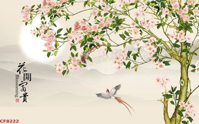 File tranh gốc File tranh dán tường cà phê nhà hàng CF8222 (bản quyền) độc đáo