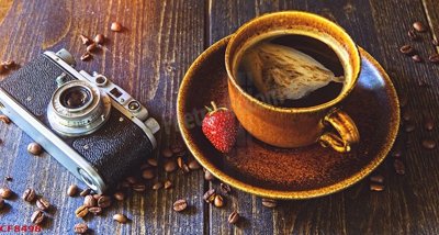 File gốc File tranh dán tường cà phê nhà hàng CF8498 (in tráng gương) hiện đại