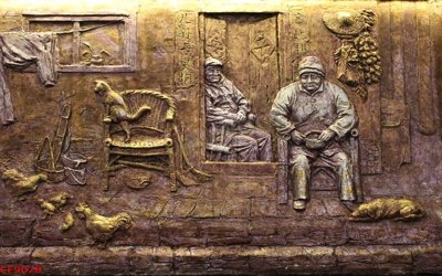 File gốc File tranh dán tường cà phê nhà hàng CF9078 (in lụa) cao cấp