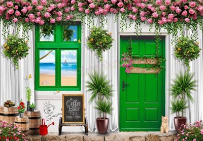 File in mica File tranh dán tường cà phê nhà hàng CF9398 (bản gốc) sắc sảo