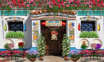 File gốc File tranh dán tường cà phê nhà hàng CF9429 (phong cách) tối giản