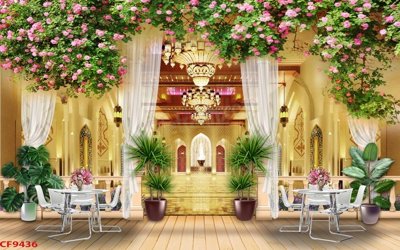 Tải file gốc File tranh dán tường cà phê nhà hàng CF9436 (in không vỡ ảnh)