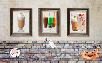 Download file File tranh dán tường cà phê nhà hàng CF9494 (gốc) cho xưởng in