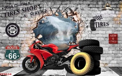 Tải file gốc File tranh dán tường cà phê nhà hàng CF9534 (in khổ lớn) không mờ