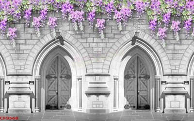 File gốc File tranh dán tường cà phê nhà hàng CF9568 (in 3D) nghệ thuật