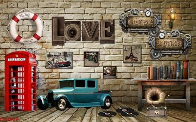 Cung cấp file tranh gốc File tranh dán tường cà phê nhà hàng CF9569 độc quyền