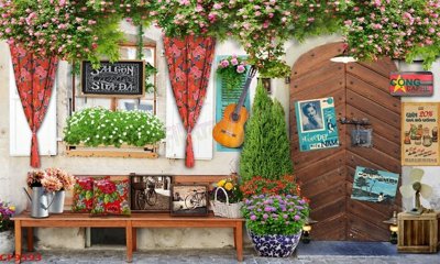 File tranh in trần File tranh dán tường cà phê nhà hàng CF9593 (ảnh gốc siêu nét)