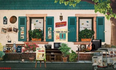 Ảnh mô tả file gốc in mica File tranh dán tường cà phê nhà hàng CF9604