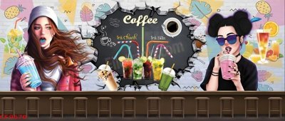 Tải file File tranh dán tường cà phê nhà hàng CF9670 (gốc) làm file in ấn