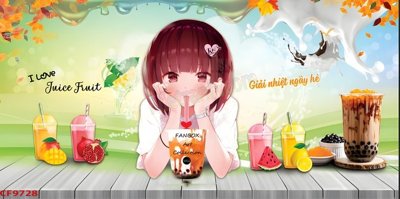 File ảnh File tranh dán tường cà phê nhà hàng CF9728 (gốc) in standee