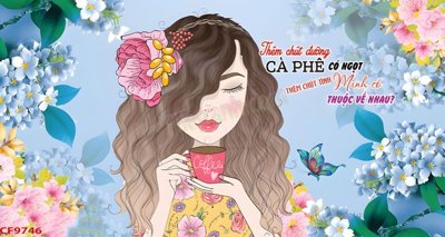 Tải file File tranh dán tường cà phê nhà hàng CF9746 (gốc) để in ấn ngay