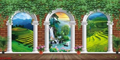 File tranh File tranh dán tường cà phê nhà hàng CF9766 (bản gốc) treo tường