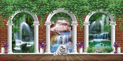 File in ấn File tranh dán tường cà phê nhà hàng CF9771 chuyên nghiệp