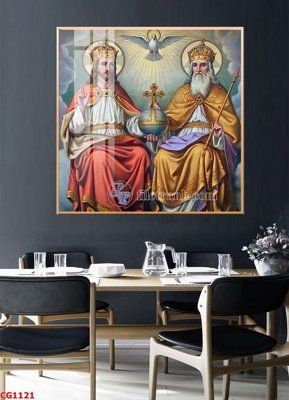 File in trần File gốc tranh công giáo CG1121 (bản gốc) bầu trời