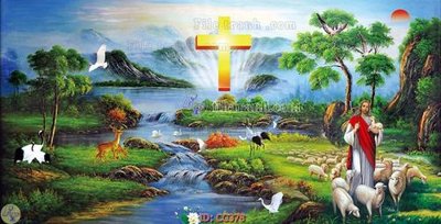 File in trần File gốc tranh công giáo CG378 (file gốc) phong thủy