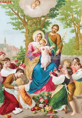 File tranh in trần File gốc tranh công giáo CG628 (ảnh gốc siêu nét)