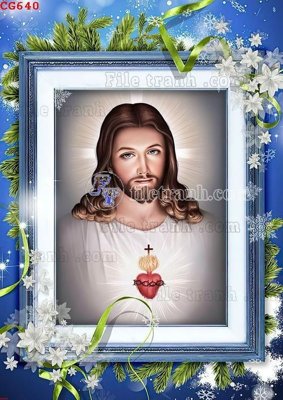 File ảnh File gốc tranh công giáo CG640 (gốc) in PP, decal