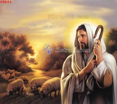 File in trần File gốc tranh công giáo CG691 (bản gốc) hoa văn