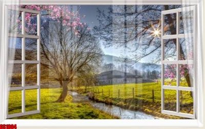 Chi tiết file ảnh File tranh gốc cửa sổ 3D CS1004 sắc nét