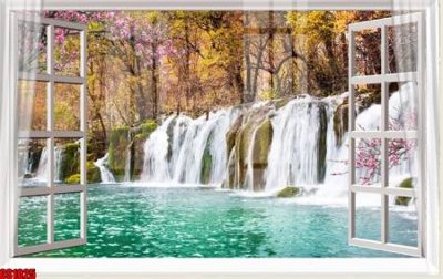 Download file gốc File tranh gốc cửa sổ 3D CS1025 (in mica) trang trí