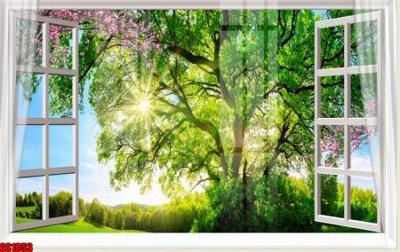 File tranh File tranh gốc cửa sổ 3D CS1053 (file gốc) chuẩn màu in