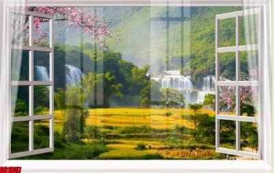 File tranh File tranh gốc cửa sổ 3D CS1057 (gốc) chủ đề động vật