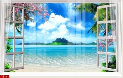 File PSD File tranh gốc cửa sổ 3D CS1074 (bản gốc) đã tách nền