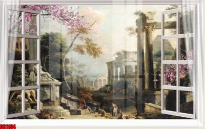 File gốc in tráng gương File tranh gốc cửa sổ 3D CS1194 chi tiết