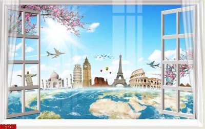 File ảnh File tranh gốc cửa sổ 3D CS1225 (gốc) cho trang trí nội thất