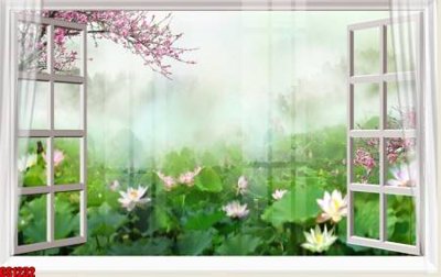 File tranh File tranh gốc cửa sổ 3D CS1232 (ảnh gốc) in trần 3D