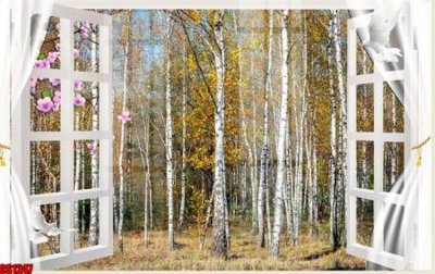 File in trần File tranh gốc cửa sổ 3D CS1247 (bản gốc) mây trời