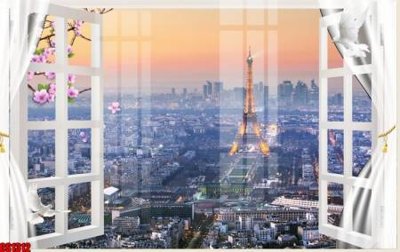 Ảnh gốc File tranh gốc cửa sổ 3D CS1312 (độ nét cao) in mica