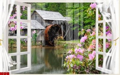 File tranh File tranh gốc cửa sổ 3D CS1315 (file gốc) chủ đề phong thủy