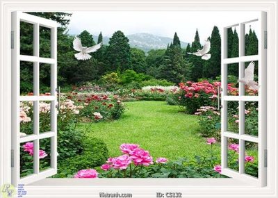 File PSD File gốc cửa sổ 3D CS132 (gốc) tách lớp chi tiết