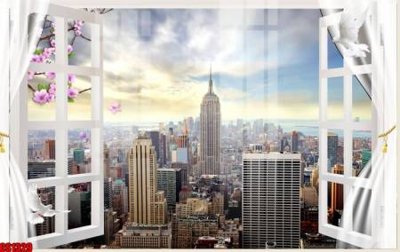 Tải file File tranh gốc cửa sổ 3D CS1329 (gốc) làm tranh treo tường