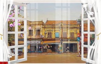 File tranh File tranh gốc cửa sổ 3D CS1391 (gốc) chủ đề con người