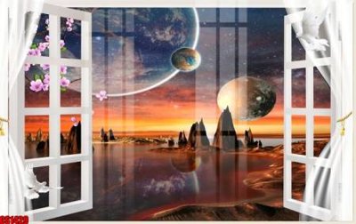 File in ấn chuyên nghiệp File tranh gốc cửa sổ 3D CS1429 (file gốc)