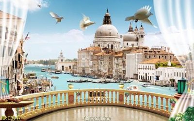 File tranh File gốc cửa sổ 3D CS147 (ảnh gốc) in trần 3D