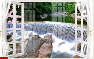 File gốc in ấn File tranh gốc cửa sổ 3D CS1500 độ phân giải cao