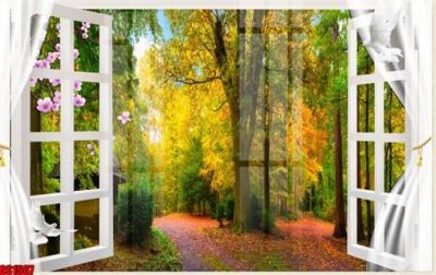 File tranh File tranh gốc cửa sổ 3D CS1567 (gốc) chủ đề động vật