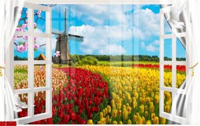 File in trần File tranh gốc cửa sổ 3D CS1595 (file gốc) xuyên sáng