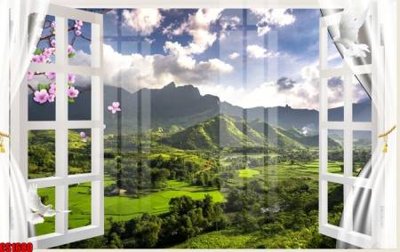File tranh File tranh gốc cửa sổ 3D CS1680 (bản gốc) trang trí văn phòng