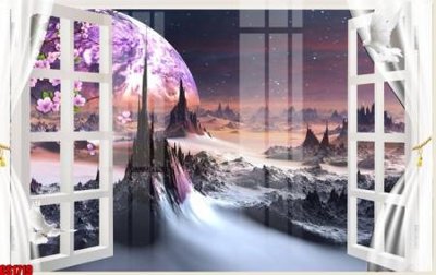 File gốc File tranh gốc cửa sổ 3D CS1719 (phong cách) châu Âu