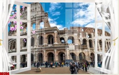 File gốc File tranh gốc cửa sổ 3D CS1734 (PSD/TIFF) độ phân giải cao