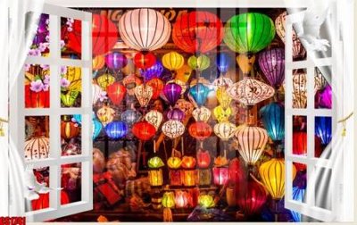 File in mica File tranh gốc cửa sổ 3D CS1741 (bản gốc) sắc sảo