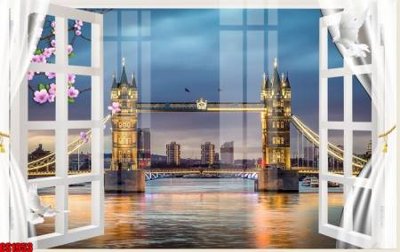 File PSD File tranh gốc cửa sổ 3D CS1953 (bản gốc) cho nhà in