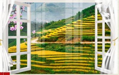 File tranh in mica File tranh gốc cửa sổ 3D CS1996 (độ phân giải cao)