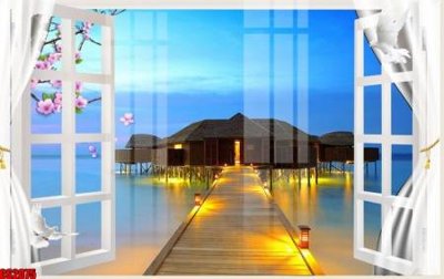 File in ấn File tranh gốc cửa sổ 3D CS2075 chuyên nghiệp